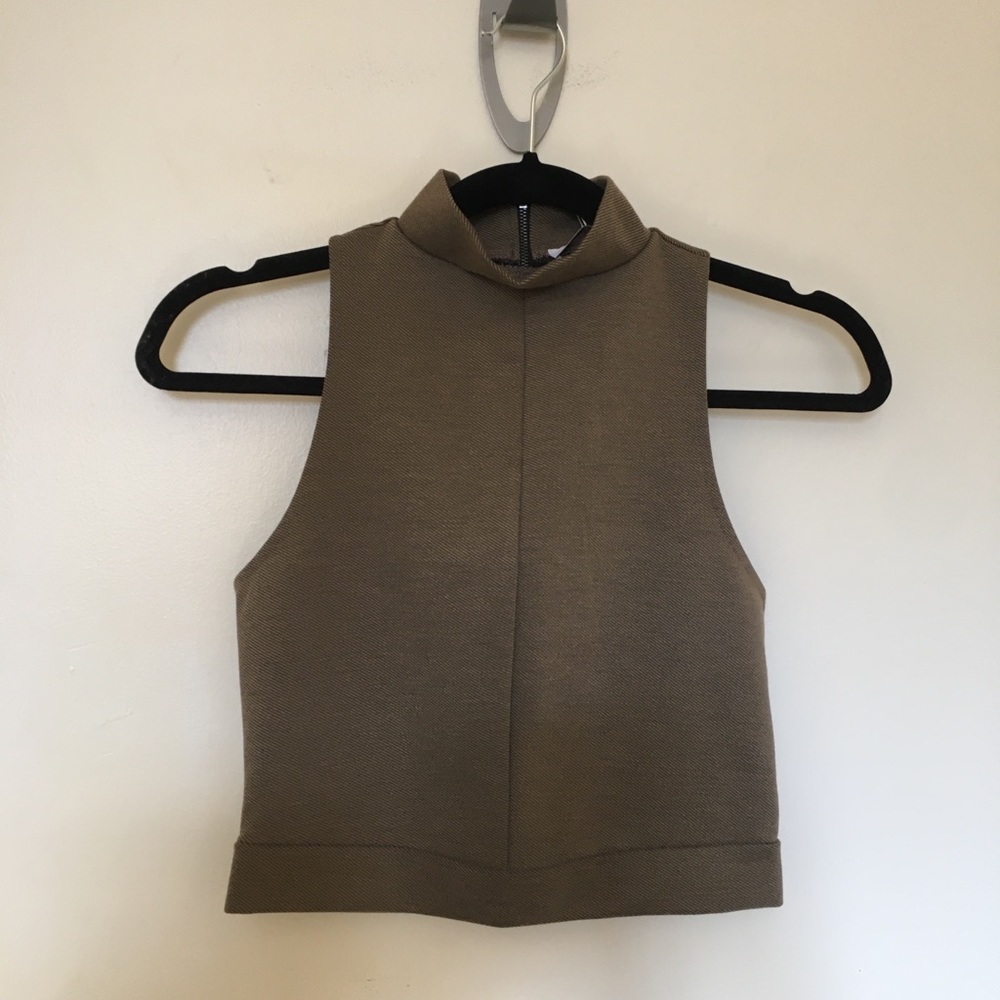 ZARA mock neck crop top